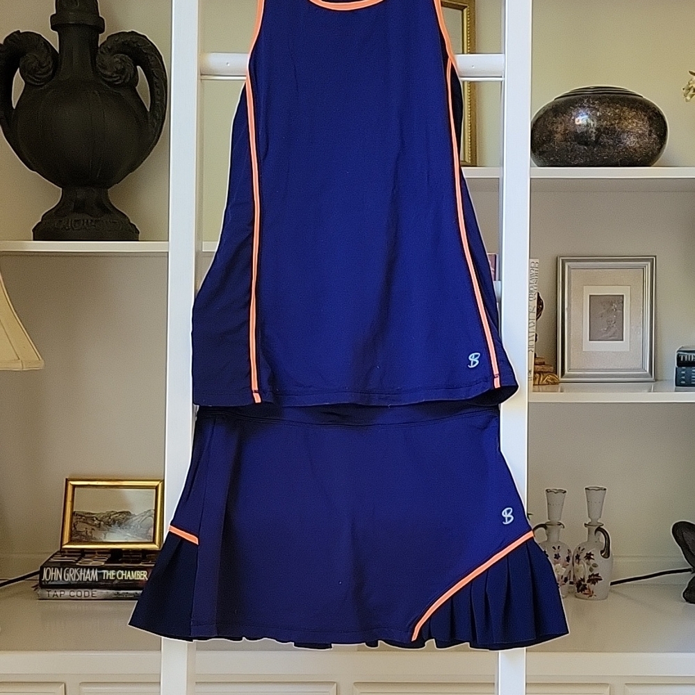 Sofibella Tennis Navy Blue Tank and Skirt Set